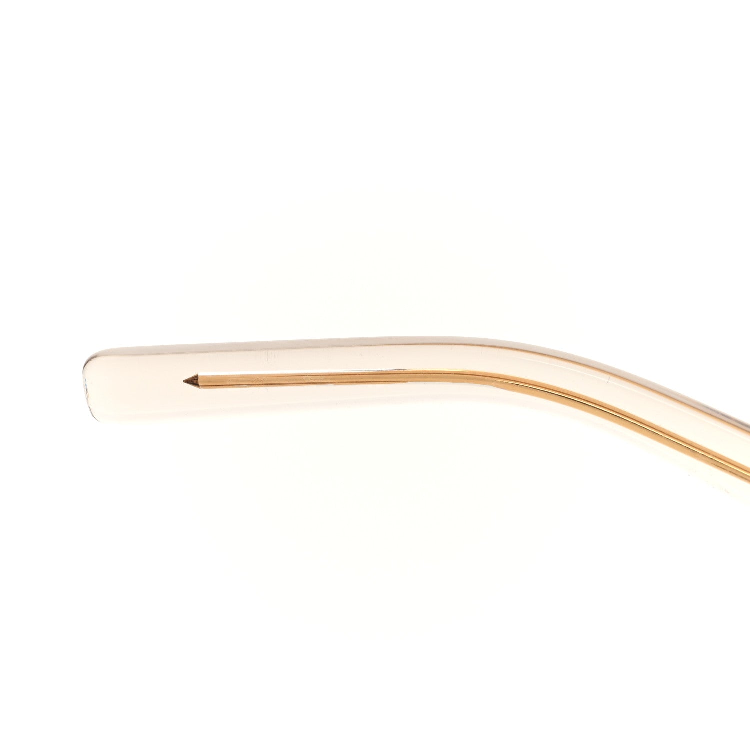 Saint Laurent Acetate Geometric Aviator Sunglasses SL 545 Transparent Cream Light Gold 7 of 7