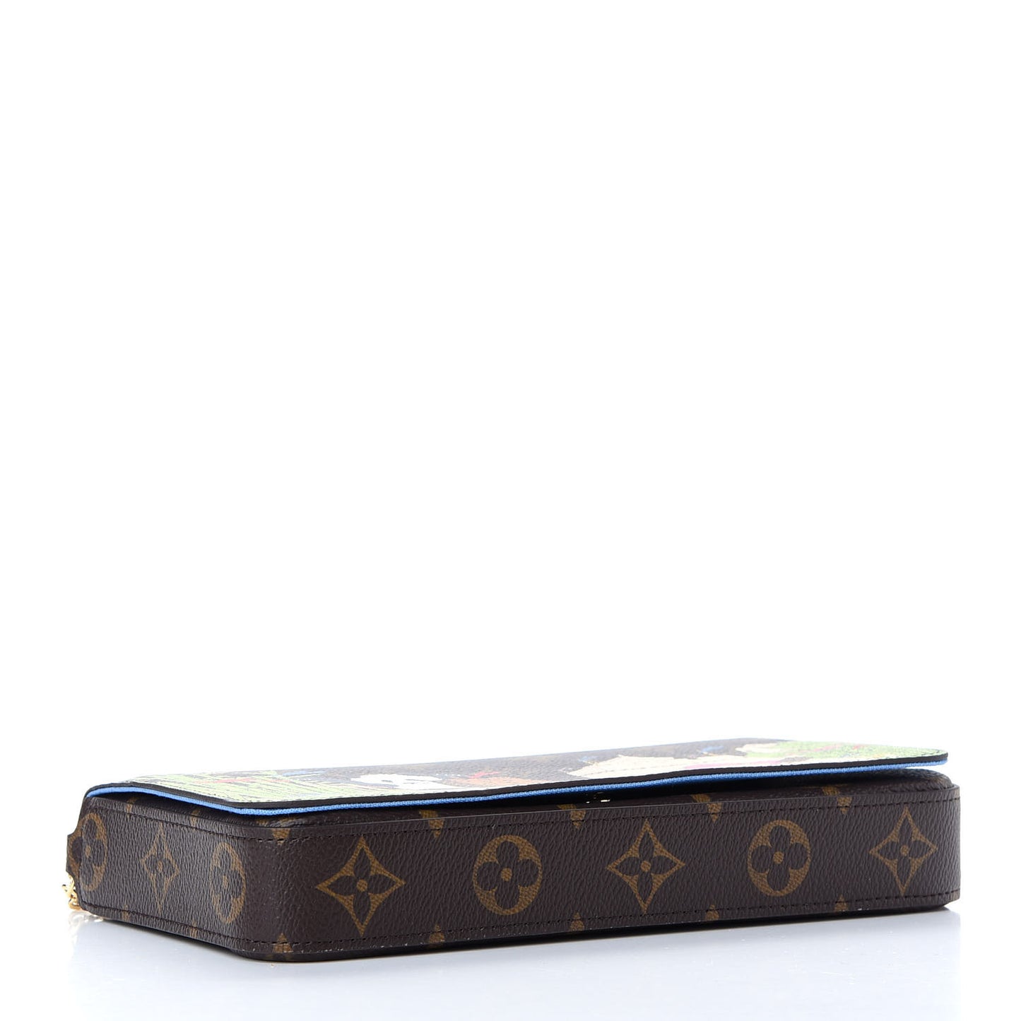 Monogram 2021 Christmas Animation China Wall Pochette Felicie Chain Wallet Myosotis Blue