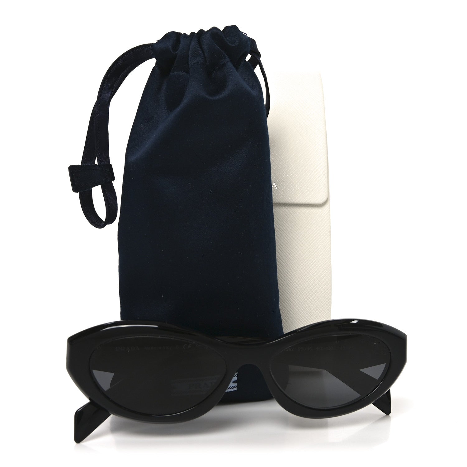 Prada Acetate Oval Sunglasses SPR 26Z Black 1856406 – FASHIONPHILE
