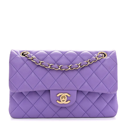 Chanel Caviar Quilted Small Double Flap Purple 1 of 12