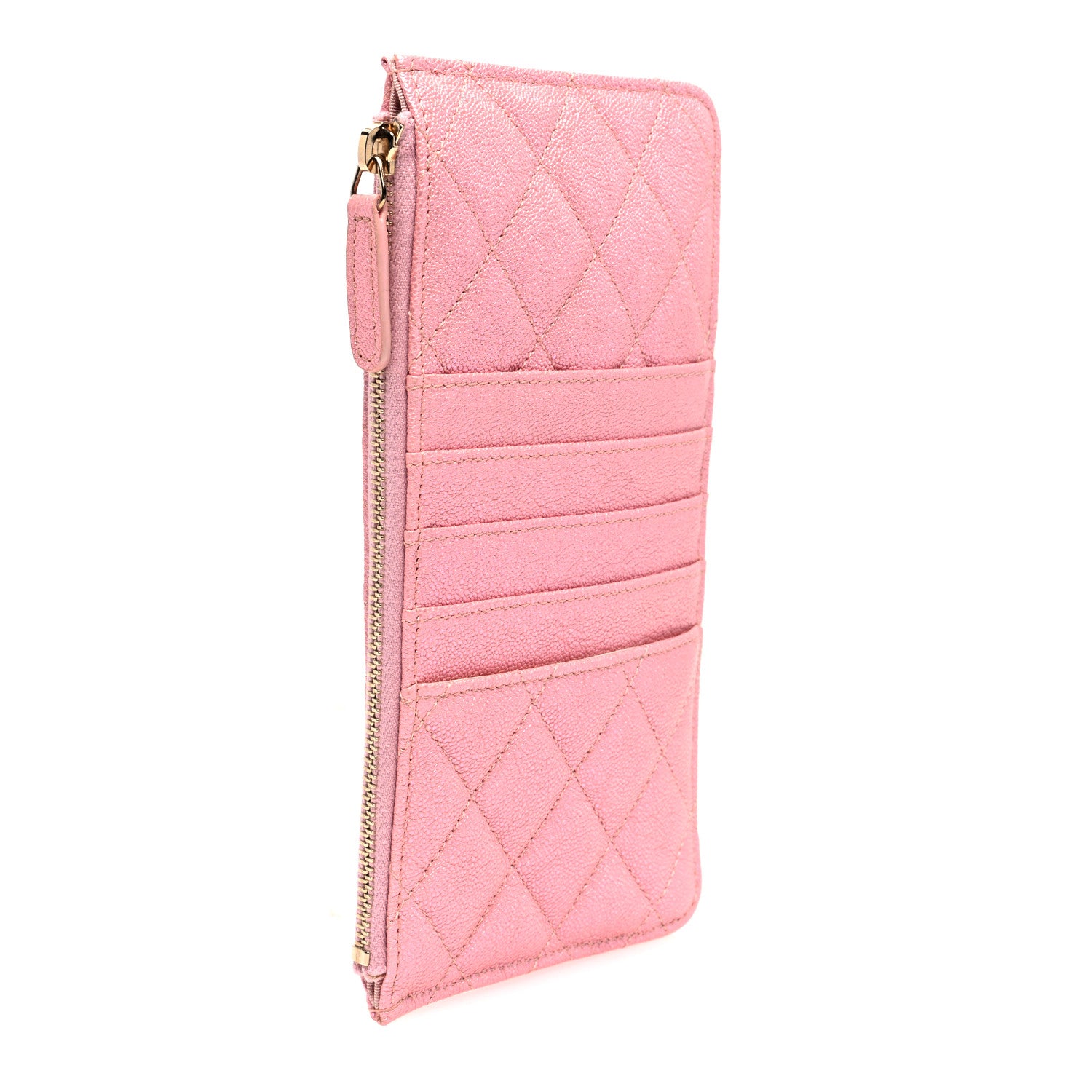 Chanel Iridescent Caviar Quilted Classic iPhone Pouch  Rose Pink 3 of 7