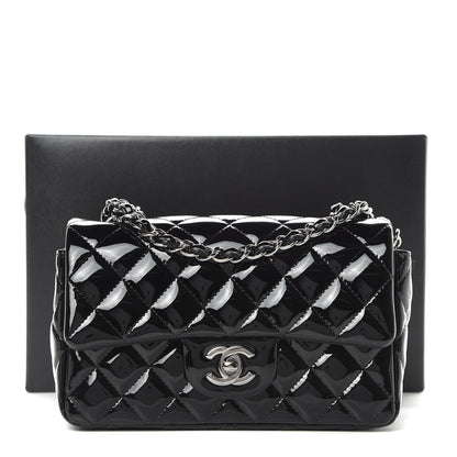 Chanel Patent Calfskin Quilted Mini Rectangular Flap Black 11 of 11