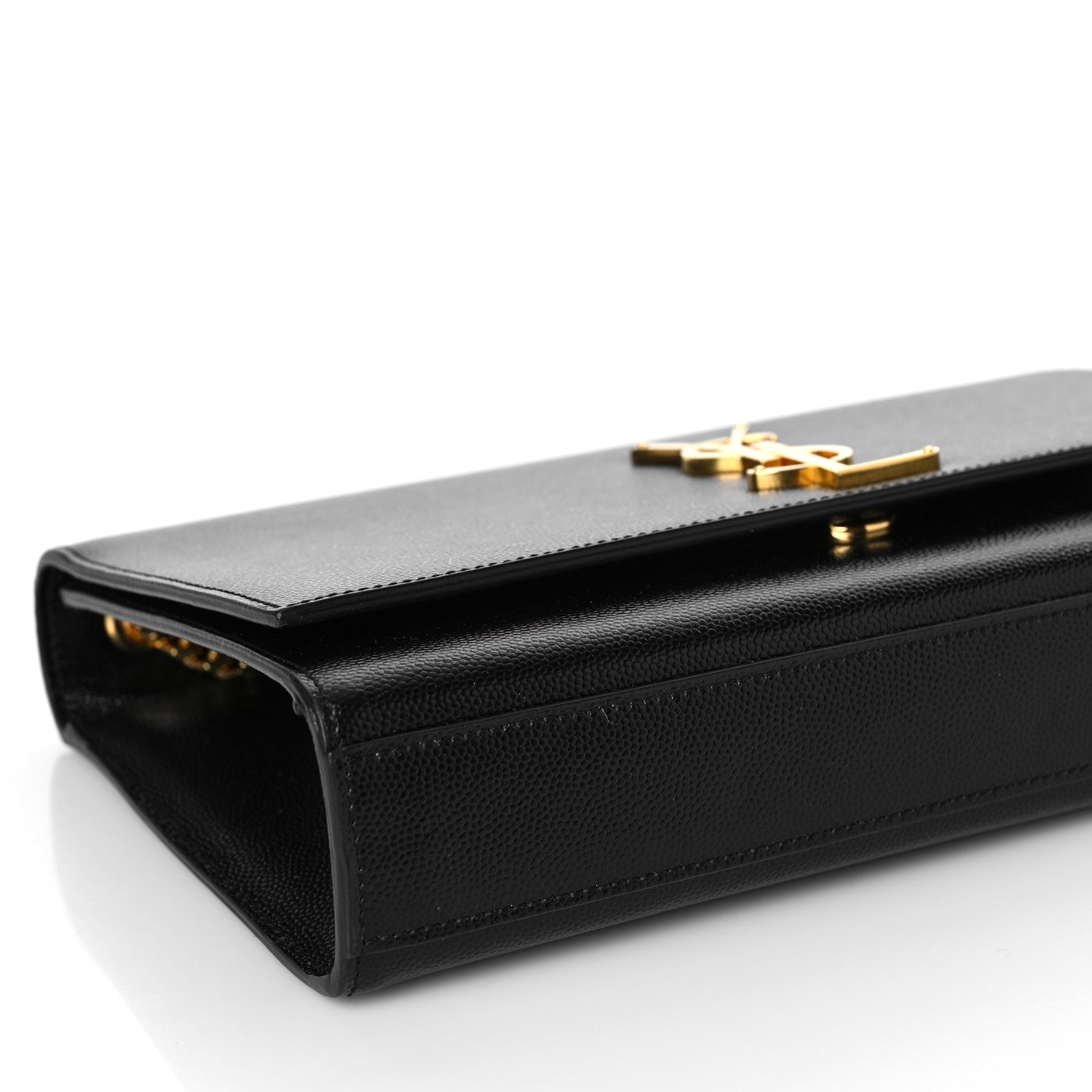 Saint Laurent Grain De Poudre Medium Classic Monogram Kate Satchel Black 7 of 8