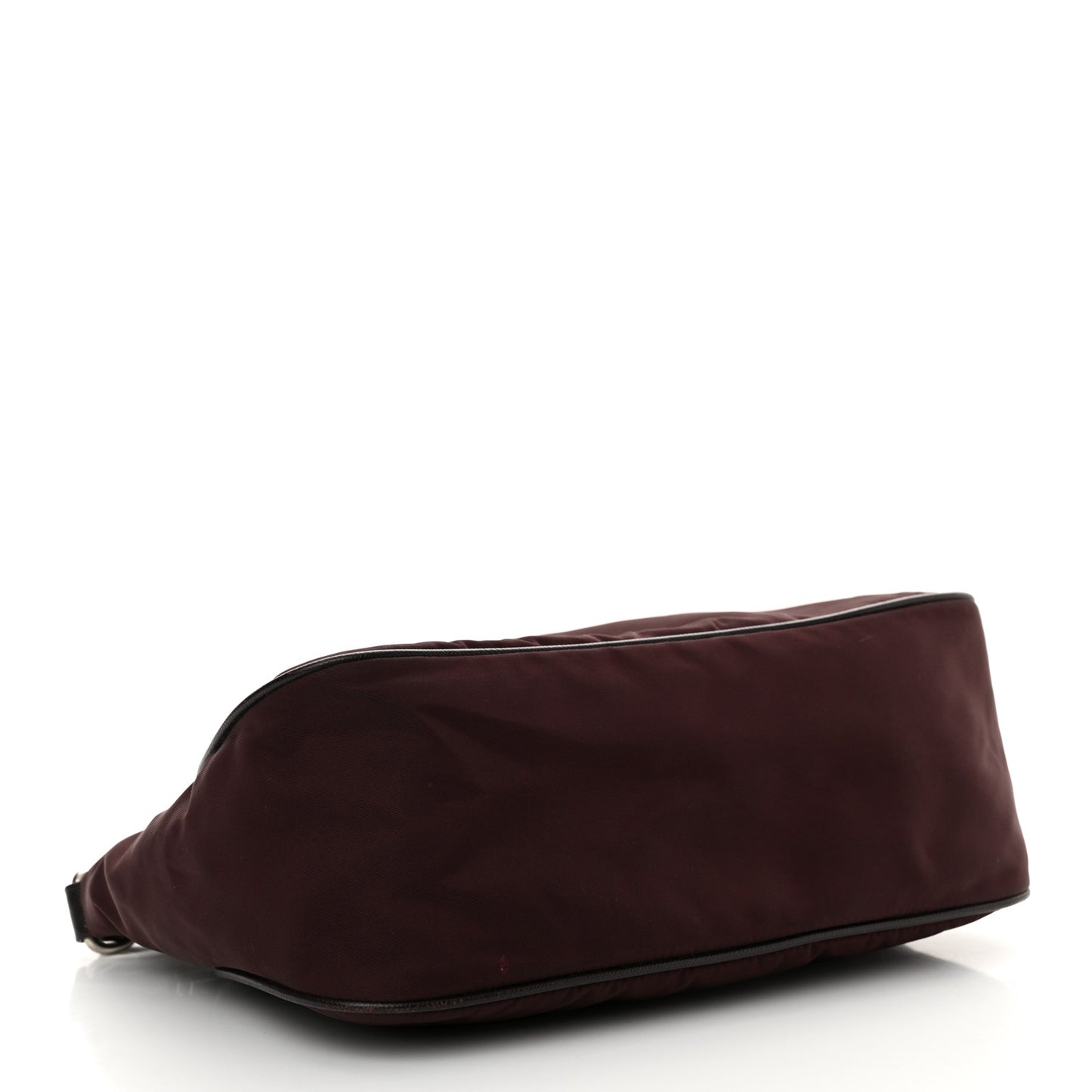 Tessuto Nylon Saffiano Hobo Plum