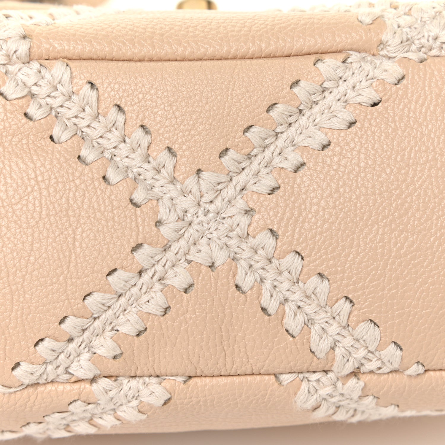 Chanel Calfskin Crochet Medium Chanel 19 Flap Beige 13 of 15