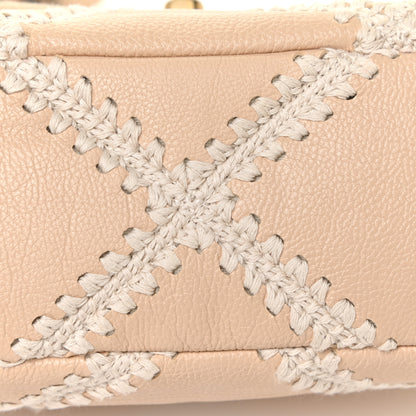 Chanel Calfskin Crochet Medium Chanel 19 Flap Beige 13 of 15