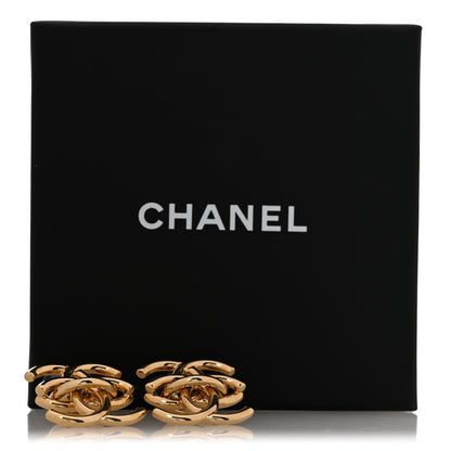 Chanel Metal CC Drop Earrings Gold 6 of 6
