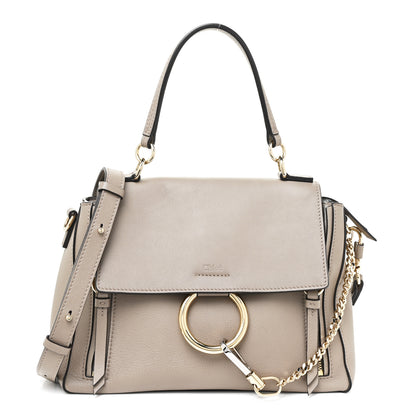 Chloe Calfskin Small Faye Day Shoulder Bag Motty Grey 1 of 12