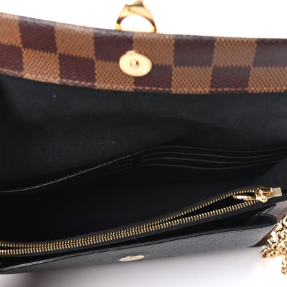 Louis Vuitton Damier Ebene Vavin Chain Wallet Black 4 of 4