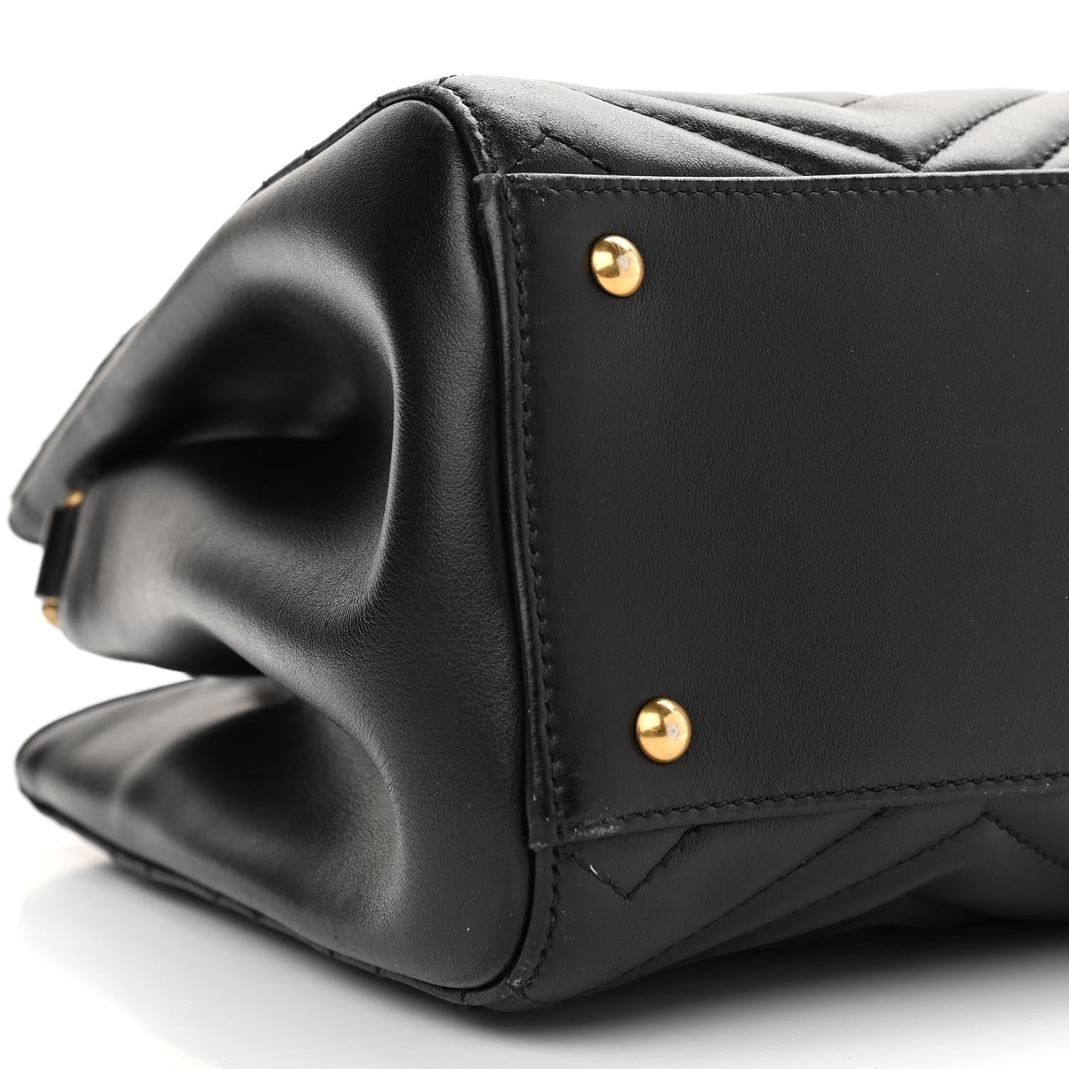 Gucci Calfskin Matelasse Small GG Marmont Tote Black 9 of 10