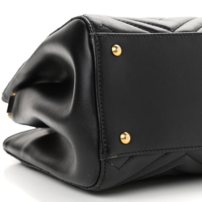 Gucci Calfskin Matelasse Small GG Marmont Tote Black 9 of 10