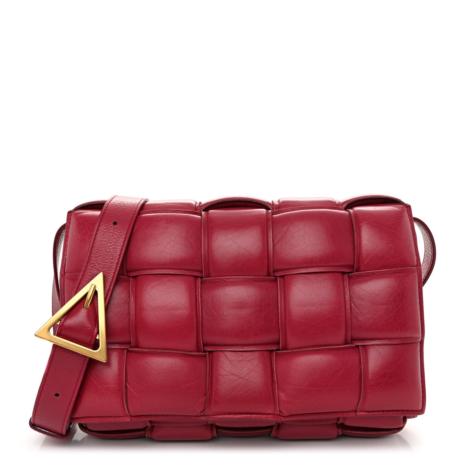 Bottega Veneta Nappa Maxi Intrecciato Padded Cassette Crossbody Bag Amaranto 1 of 10