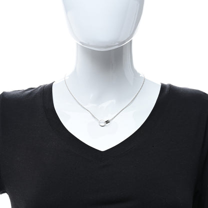 Cartier 18K White Gold Interlocking LOVE Necklace 3 of 6
