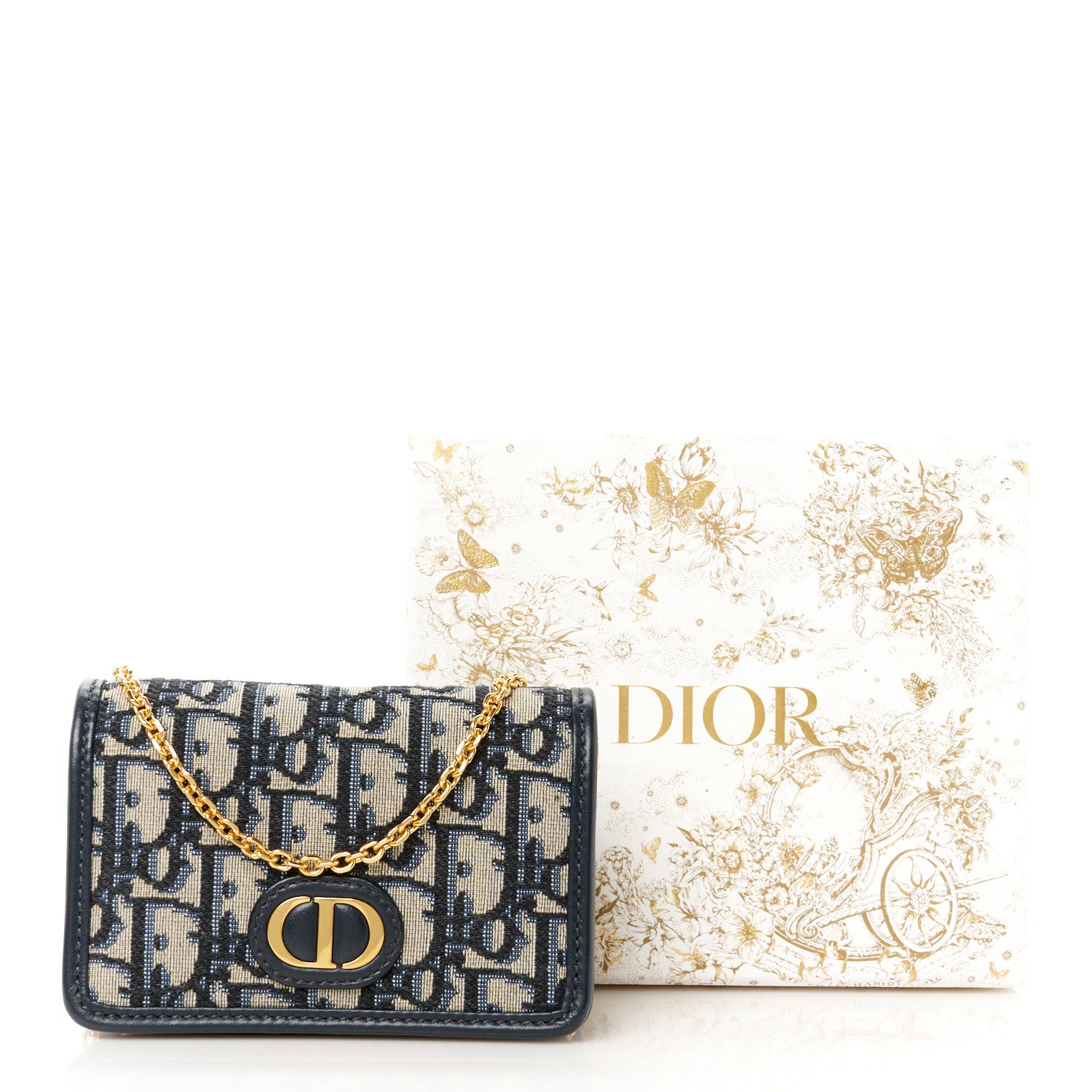 Christian Dior Oblique 30 Montaigne 2-In-1 Pouch Blue 11 of 11