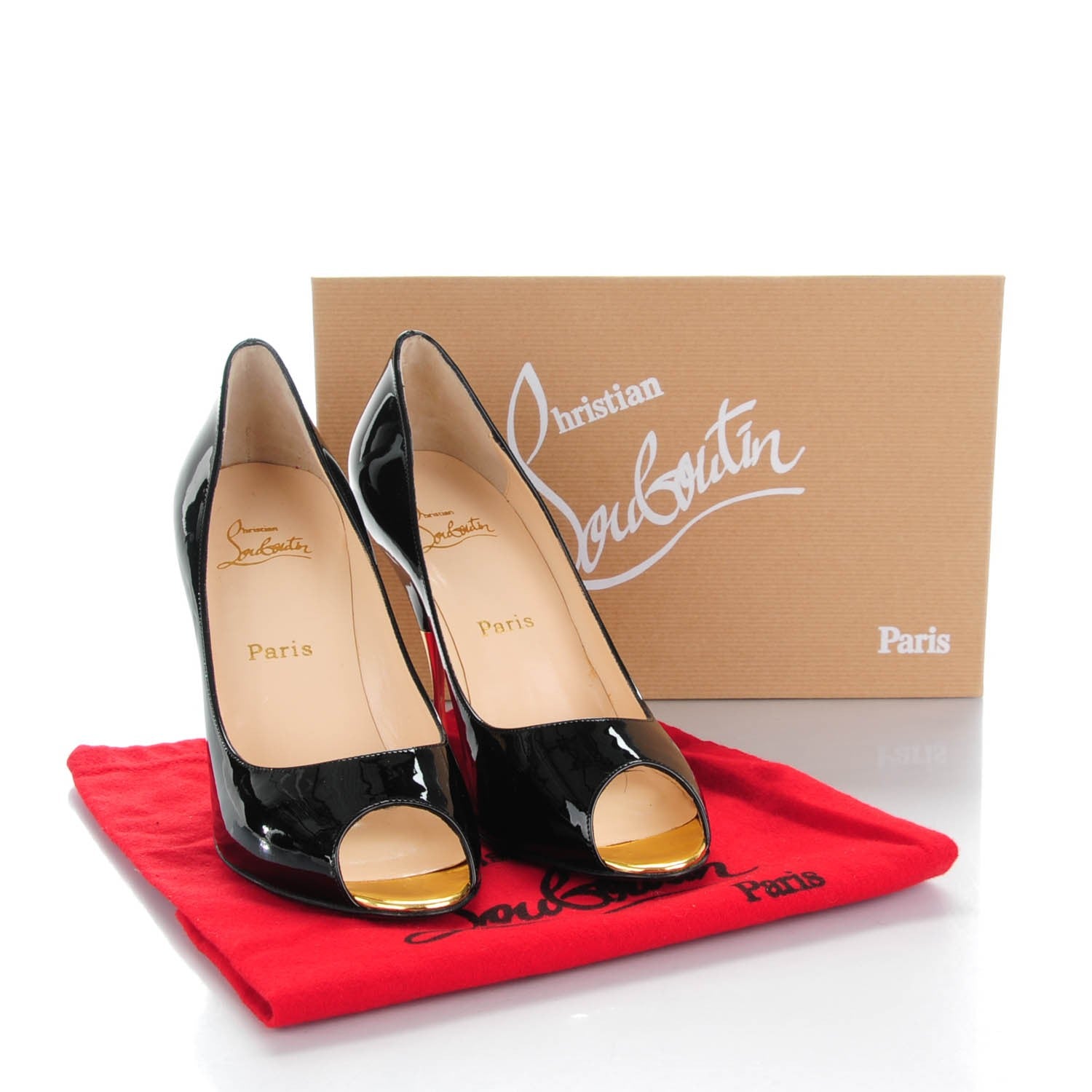Christian Louboutin Patent Yoyospina 100 Pumps 41 Black 8 of 8