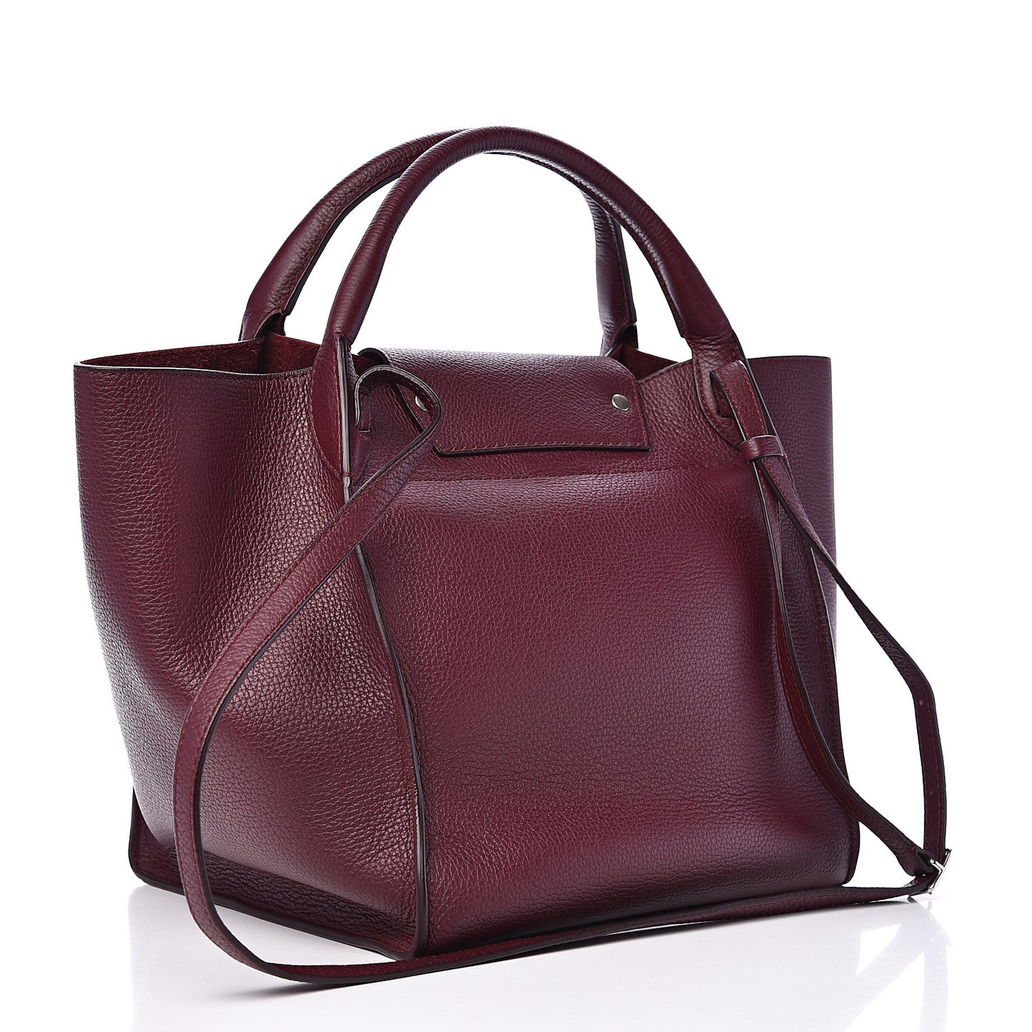 Supple Grained Calfskin Small Big Bag Wine