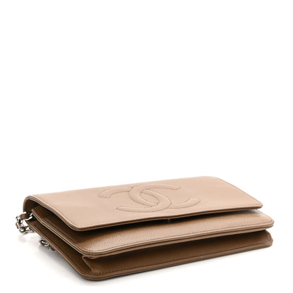 Chanel Caviar Timeless CC Wallet On Chain WOC Brown 4 of 12