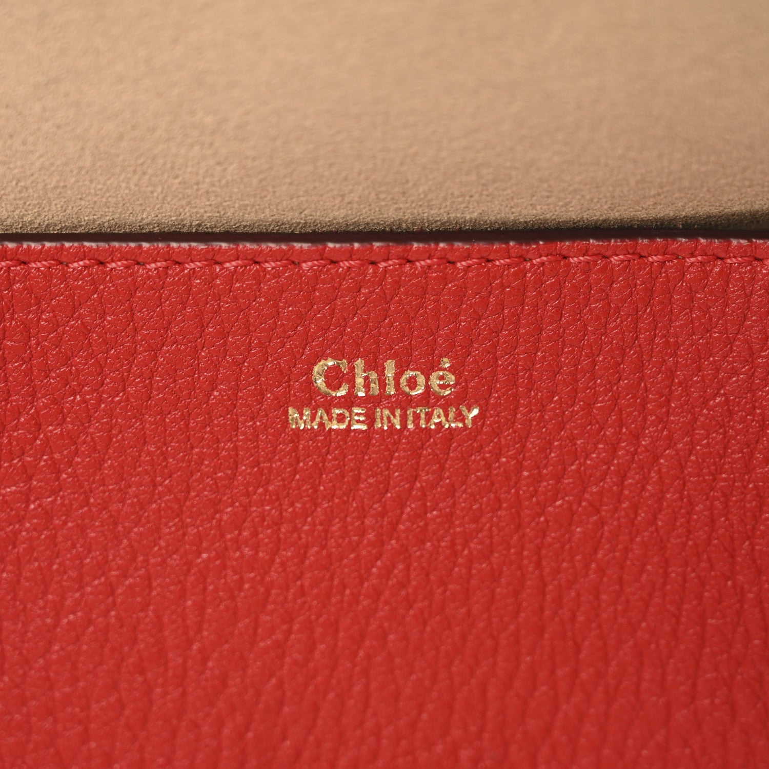 Chloe Grained Lambskin Drew Shoulder Bag Plaid Red 6 of 9