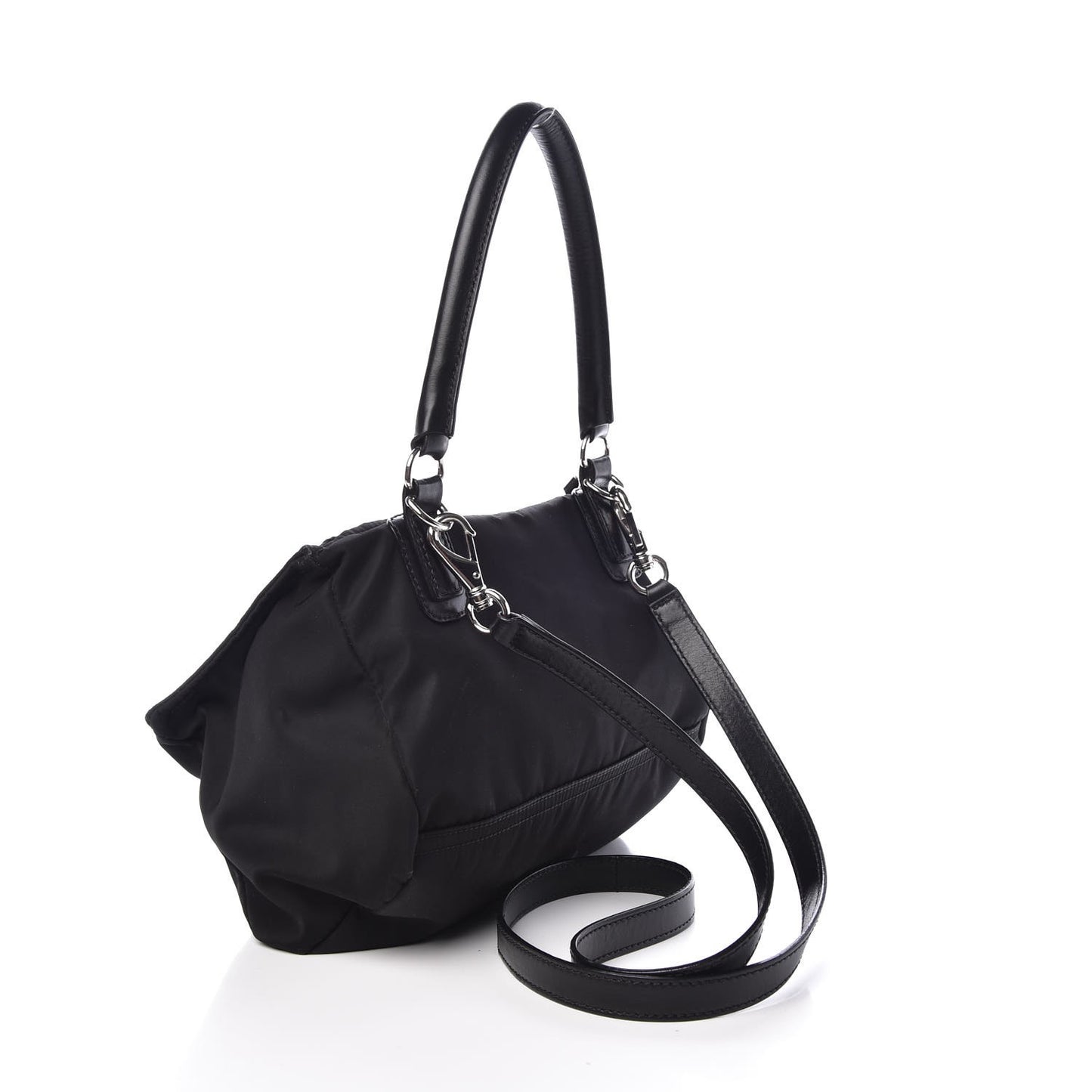 Nylon Jaguar Floral Print Small Pandora Black