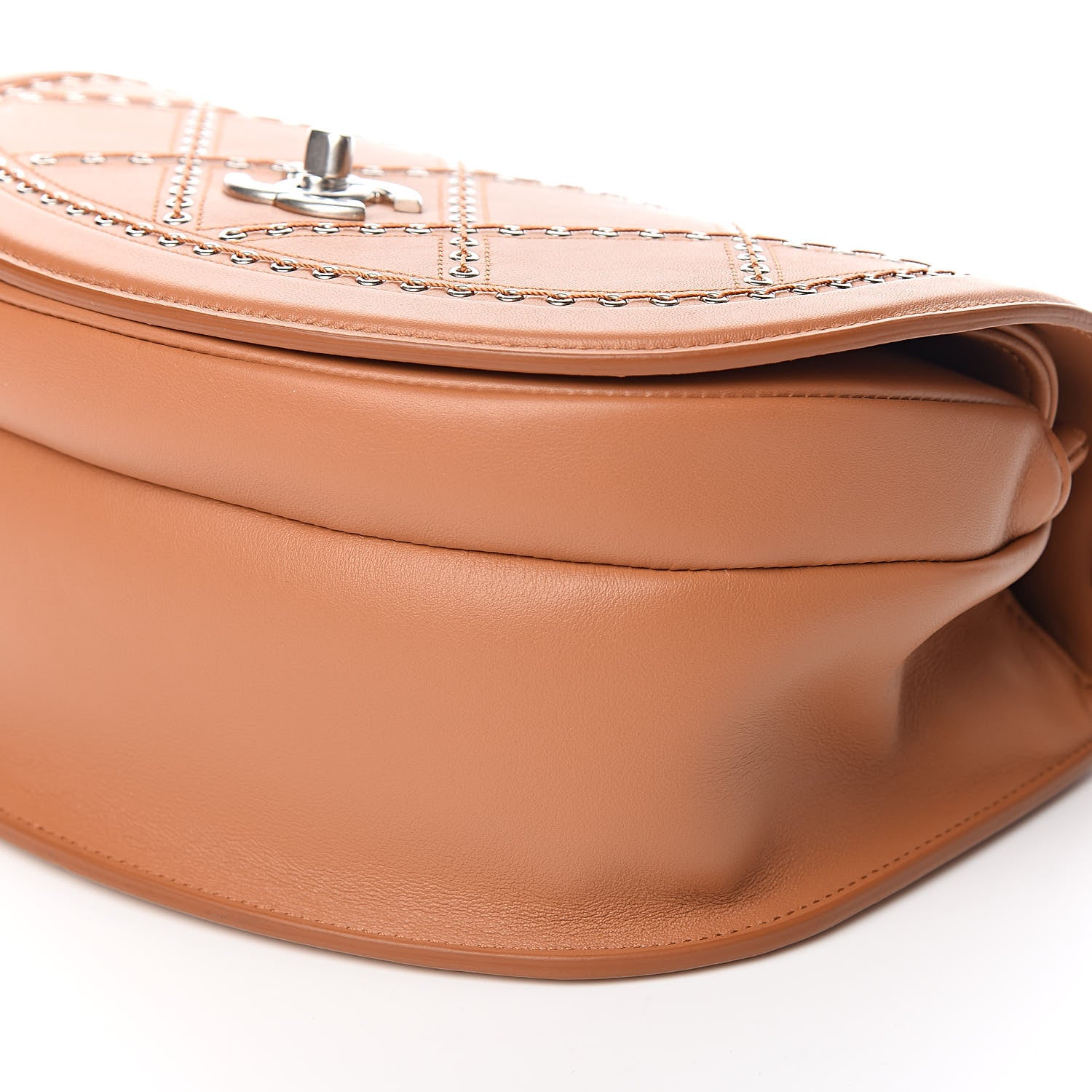 Chanel Calfskin Coco Eyelets Small Flap Bag Camel 9 of 10
