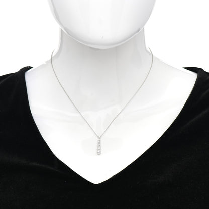 Tiffany Platinum Diamond Jazz Graduated Drop Pendant Necklace 2 of 5