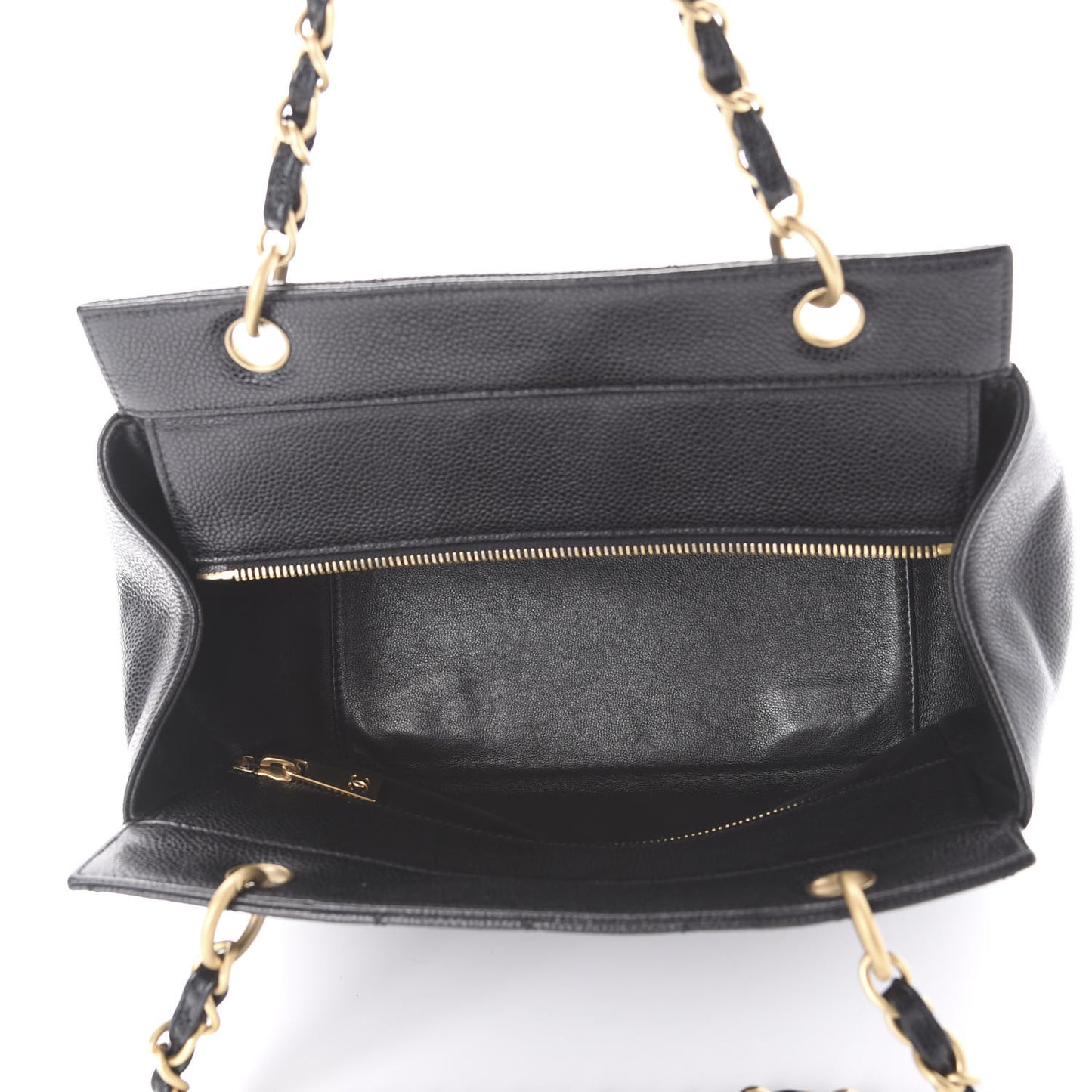 Caviar Quilted Petit Timeless Tote PTT Black