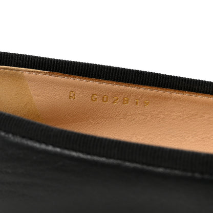 Chanel Lambskin Patent Cap Toe Ballerina Flats 38 Black 9 of 10