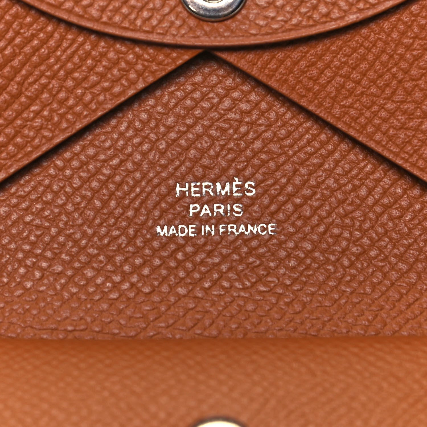 Hermes Epsom Calvi Duo Card Case Gold 6 of 7