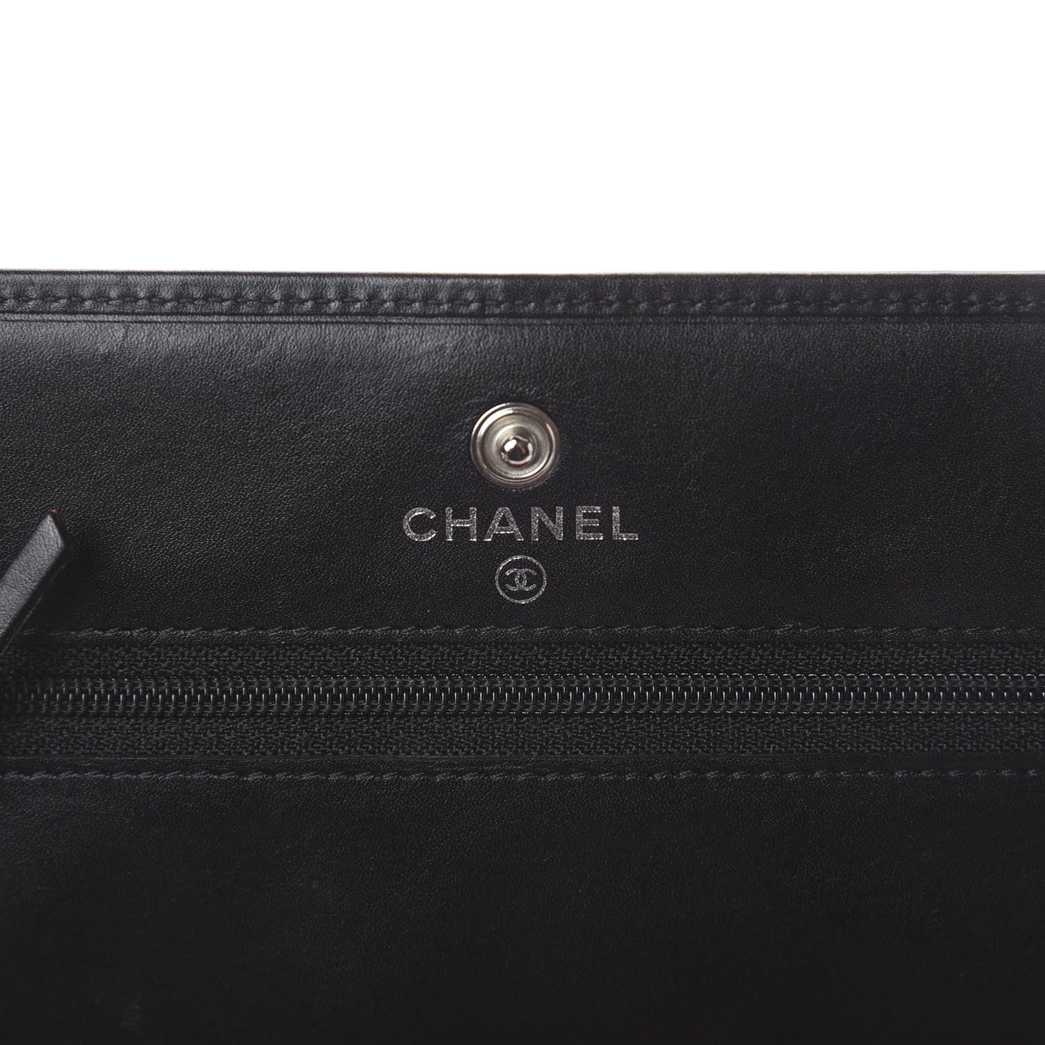 Chanel Calfskin Quilted Cambon Wallet On Chain WOC Black 7 of 9