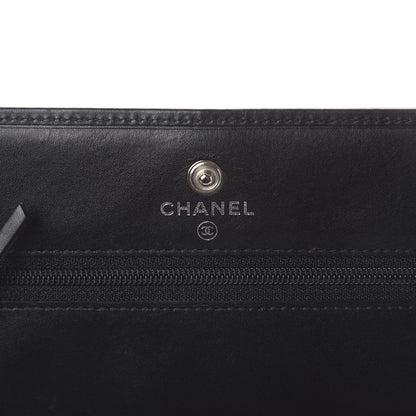 Chanel Calfskin Quilted Cambon Wallet On Chain WOC Black 7 of 9