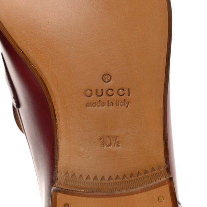 Gucci Calfskin Horsebit Mens Jordaan Loafers 10.5 Strong Red 7 of 9