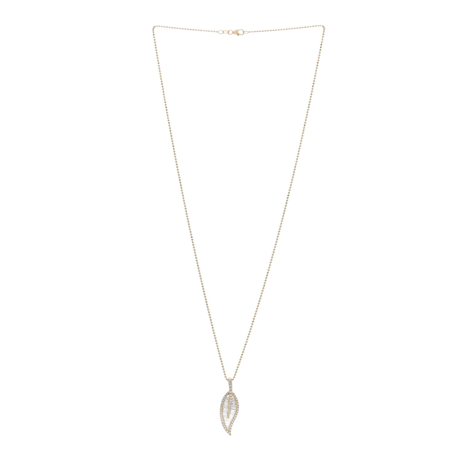Anita Ko 18K Yellow Gold Diamond Large Leaf Pendant Necklace 2 of 5
