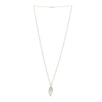 Anita Ko 18K Yellow Gold Diamond Large Leaf Pendant Necklace 2 of 5