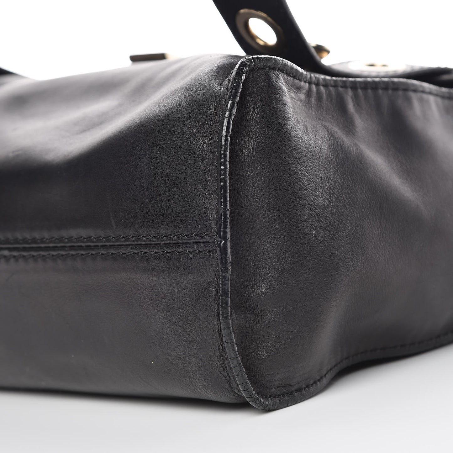 Calfskin Pauline Messenger Bag Black