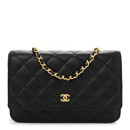 Chanel Caviar Quilted Wallet on Chain WOC Black 1 of 11