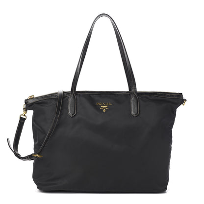 Prada Tessuto Nylon Saffiano Tote Black 1 of 9