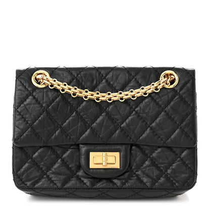 Chanel Aged Calfskin Quilted 2.55 Reissue Mini Flap Black 1 of 10