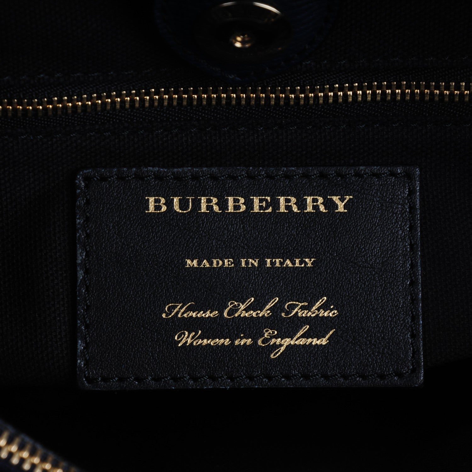 Burberry Calfskin House Check Medium Banner Tote Ink Blue 6 of 8