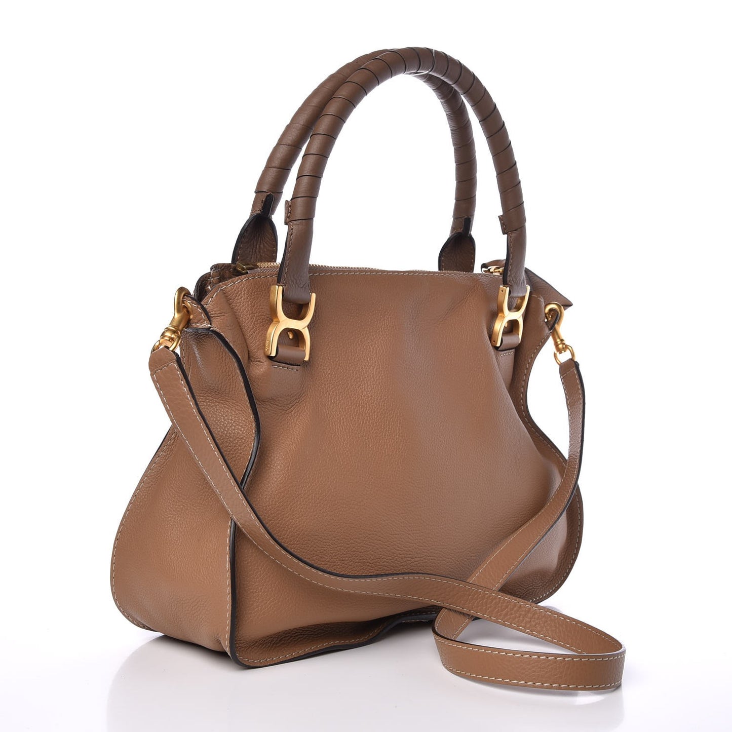 Calfskin Medium Marcie Satchel Nut