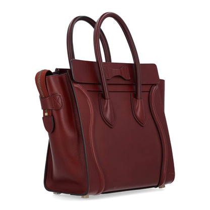 Celine Smooth Calfskin Micro Luggage Burgundy 4 of 21