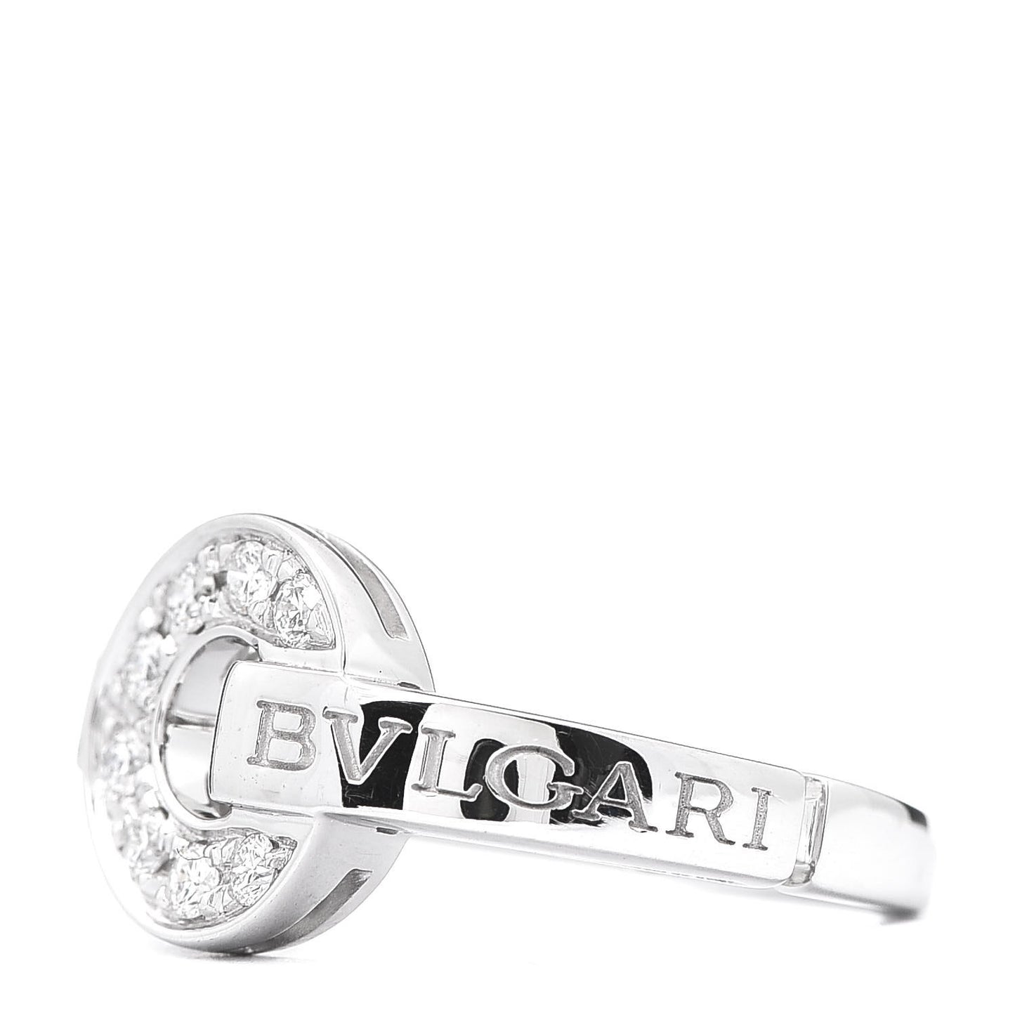 18K White Gold Diamond Bvlgari Bvlgari Ring 49 5