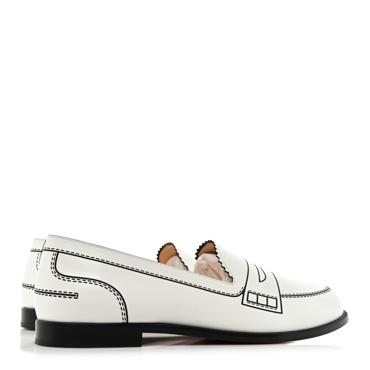 Calfskin Women Mocalaureat Tromp L'oeil Loafers 39 White