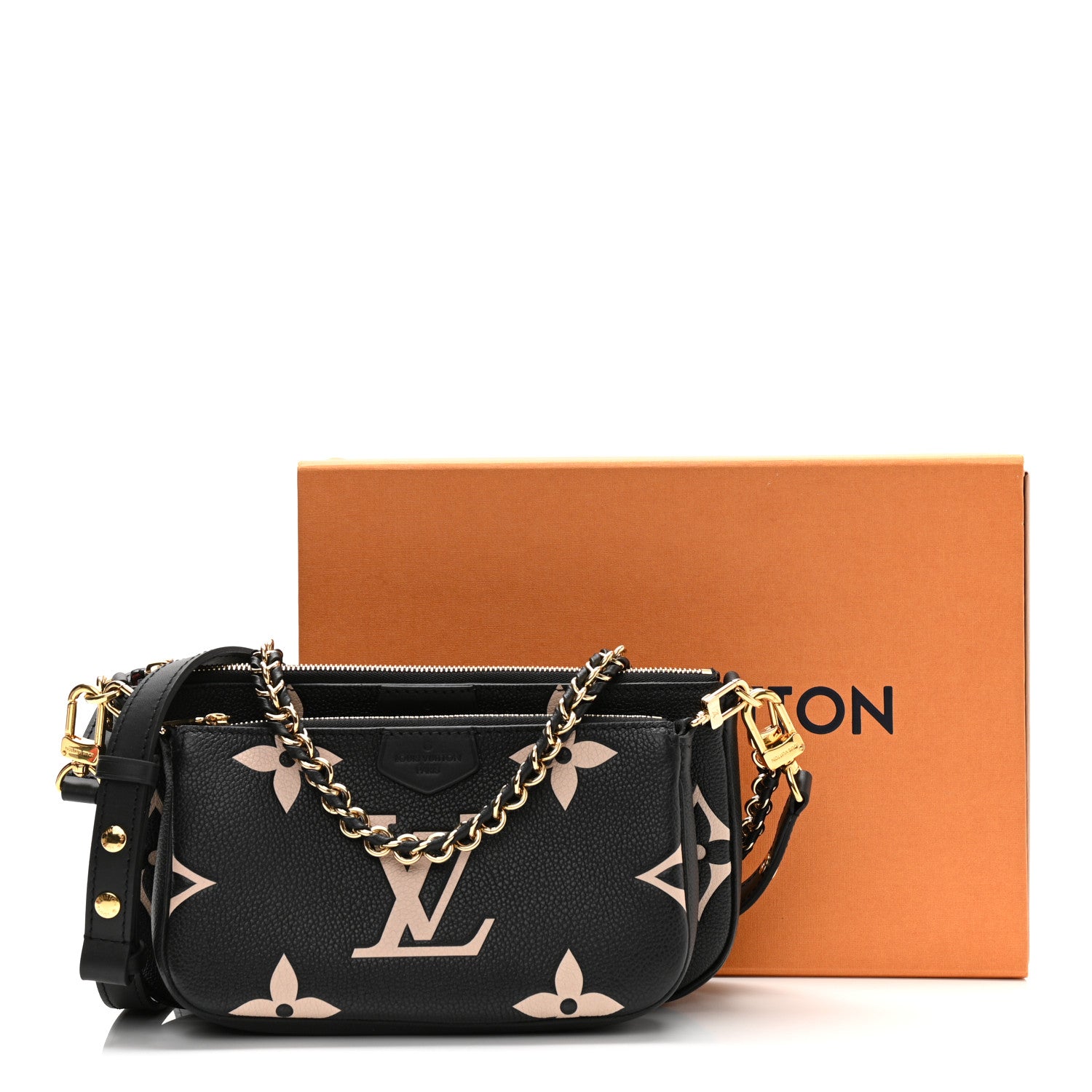Louis Vuitton Empreinte Monogram Giant Multi Pochette Accessories Black Beige 12 of 12