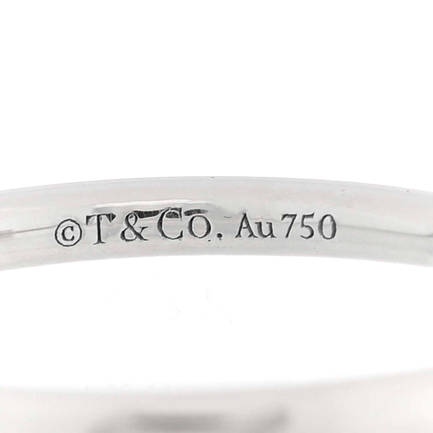 18K White Gold T Wire Ring 54 6.75
