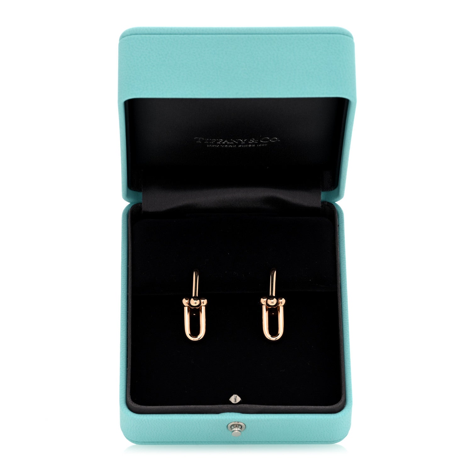 Tiffany 18K Rose Gold Medium HardWear Link Earrings 5 of 5