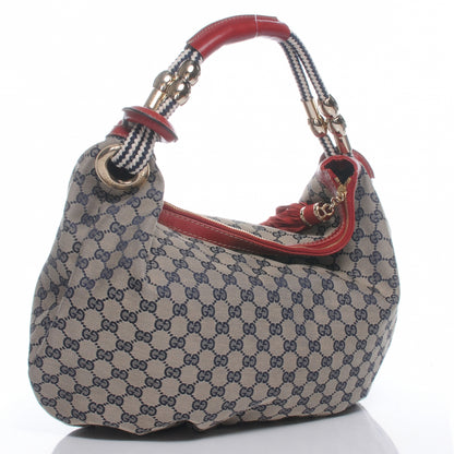 Gucci Monogram Acapulco Medium Hobo Navy 3 of 8