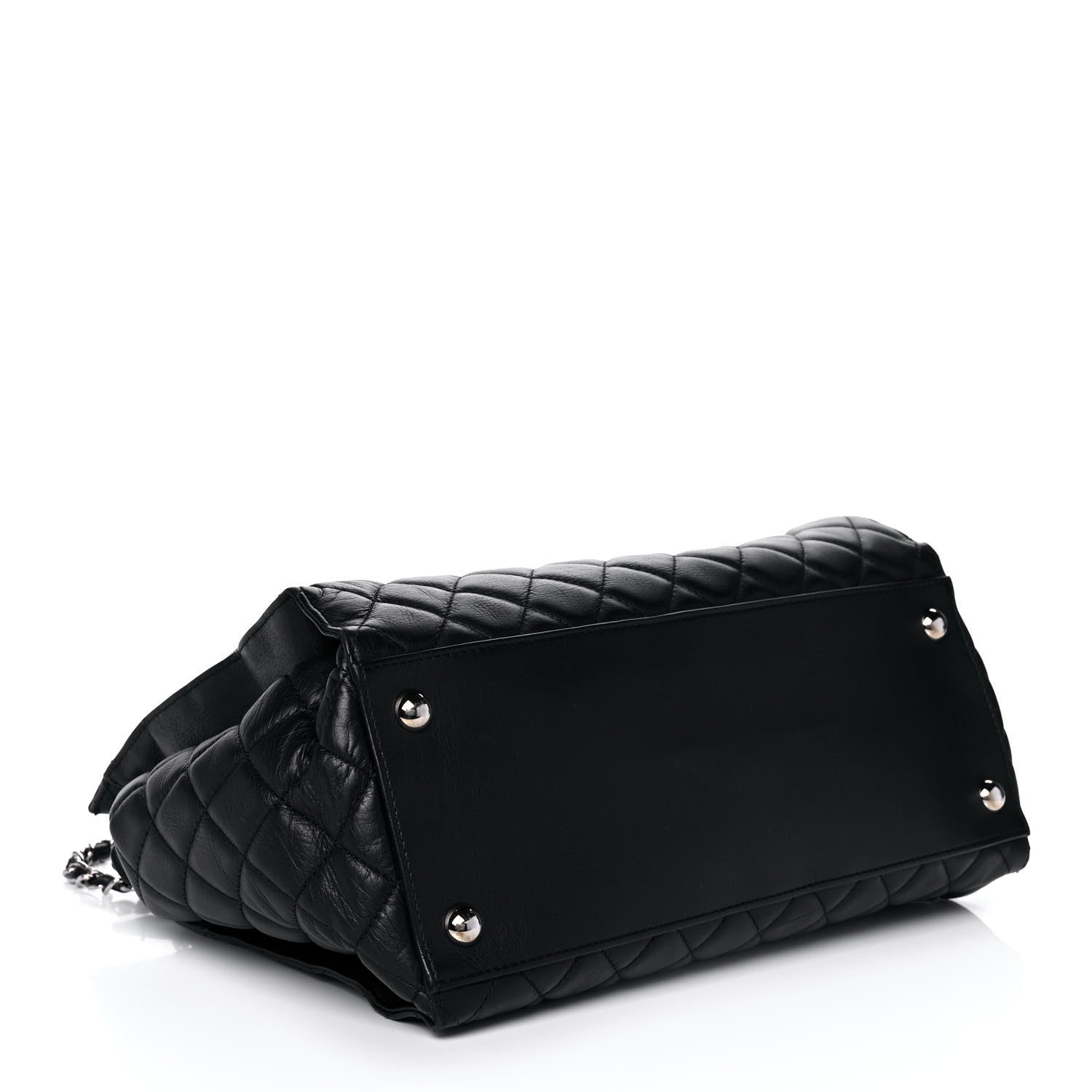 Chanel Calfskin Quilted Large Chic and Soft Shopping Tote Black 4 of 12
