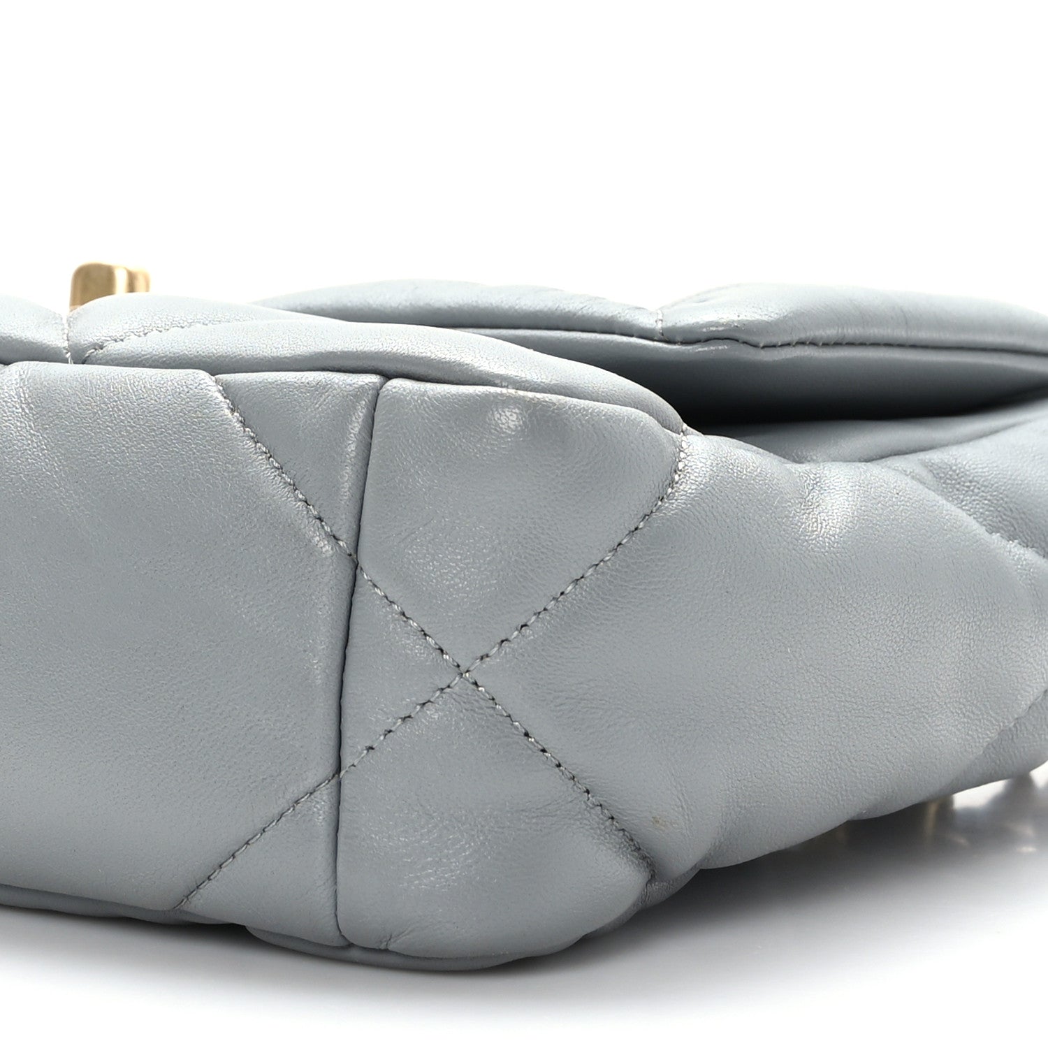 Chanel Goatskin Quilted Medium Chanel 19 Flap Grey 9 of 10