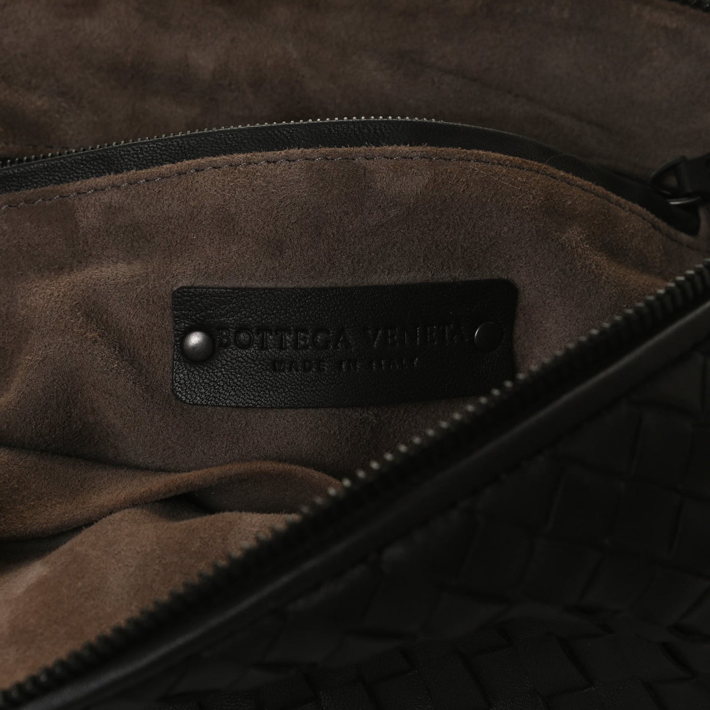 Nappa Intrecciato Nodini Bag Ebano