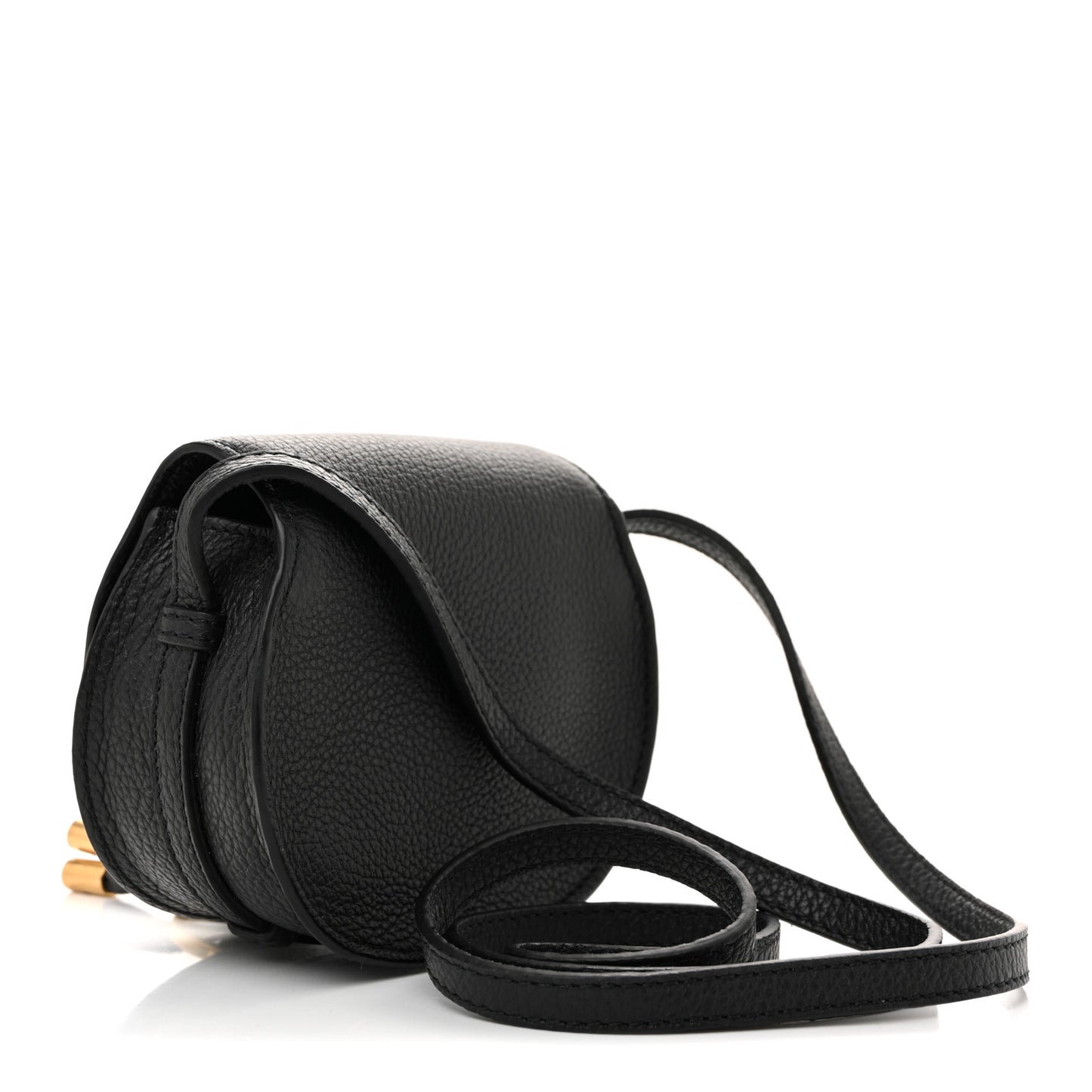 Calfskin Nano Marcie Saddle Bag Black